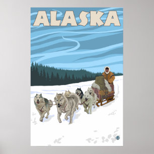 Alaska - Dogsleding Poster
