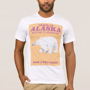 Alaska Eisbär Vintage-Reiseposter T-Shirt