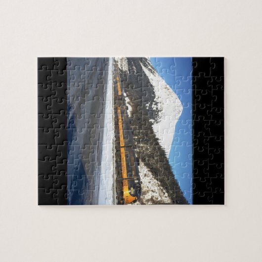 Alaska Eisenbahn F-7 #1502, mit train_Trains Puzzle (Horizontal)