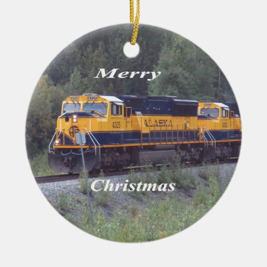 Alaska-Eisenbahn Keramik Ornament (Vorne)
