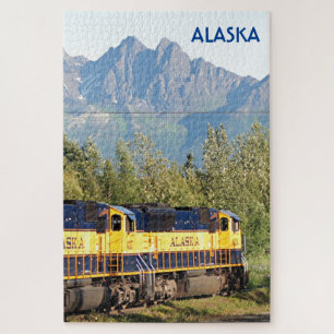 Alaska: Eisenbahn-Lokomotive Motor & Berge Puzzle