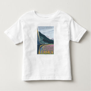 Alaska-Eisenbahn-Szene - Goldnebenfluß, Alaska Kleinkind T-shirt