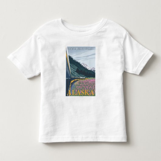 Alaska-Eisenbahn-Szene - Matanuska Tal, Alaska Kleinkind T-shirt (Vorderseite)