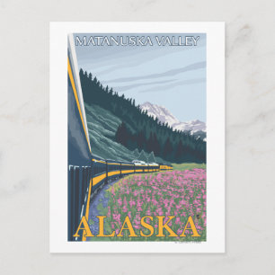 Alaska Eisenbahn Szene - Matanuska Tal, Alaska Postkarte