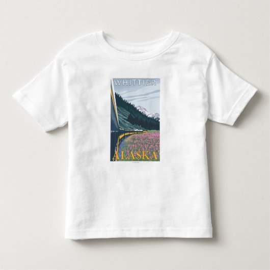 Alaska-Eisenbahn-Szene - Whittier, Alaska Kleinkind T-shirt (Vorderseite)