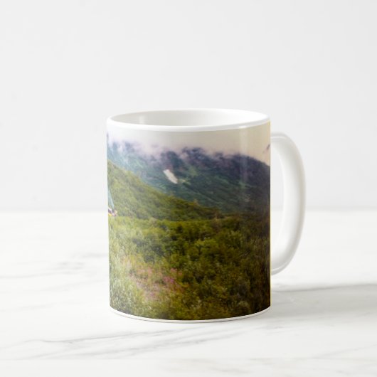 Alaska-Eisenbahn-Zug-Reise-Tasse Kaffeetasse (VorderseiteRechts)