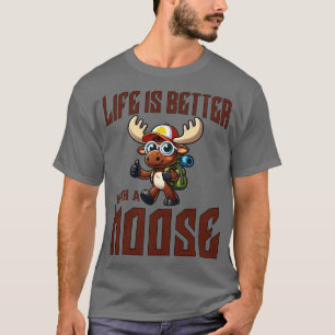 Alaska-Elch-Tierliebhaber Das Leben ist besser mit T-Shirt