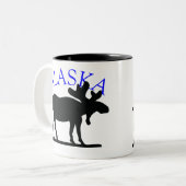 Alaska-Elche Zweifarbige Tasse (Vorderseite Links)