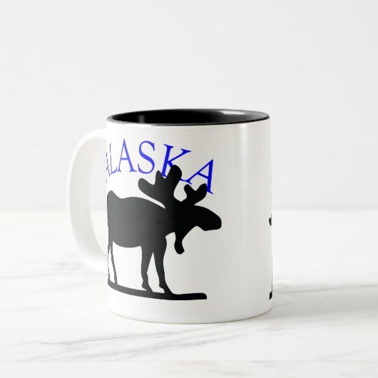 Alaska-Elche Zweifarbige Tasse (Vorderseite Links)