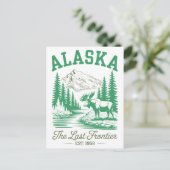 Alaska Est. 1959 Die letzte Grenze mit Elch Postkarte (Stehend Vorderseite)