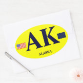 Alaska* Euro Style Bumper Oval Autoaufkleber* Ovaler Aufkleber (Umschlag)