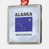 Alaska-Fahne und Slogan Ornament Aus Metall (Links)