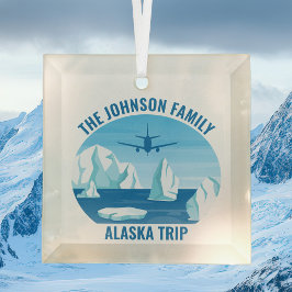 Alaska Familienurlaub Custom Glacier Weihnachten Ornament Aus Glas