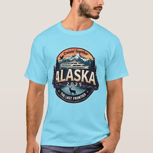 Alaska Family Cruise 2025 Blue T-Shirt (Vorderseite)