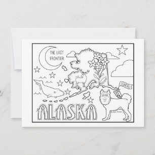 Alaska Farbe mir Collage Einladung