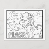 Alaska Farbe mir Collage Postkarte (Vorderseite)