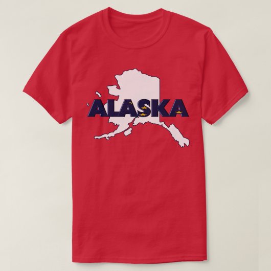 Alaska Farbiger State Print TShirt (Design vorne)
