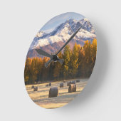 Alaska Farming Runde Wanduhr (Winkel)