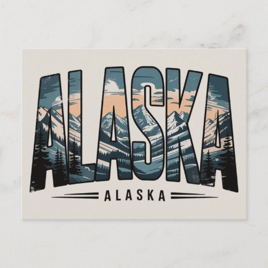 Alaska feiertagspostkarte (Vorderseite)