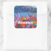 Alaska FireweedvSticker Quadratischer Aufkleber (Tasche)