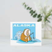 Alaska Fishing Postkarte (Stehend Vorderseite)