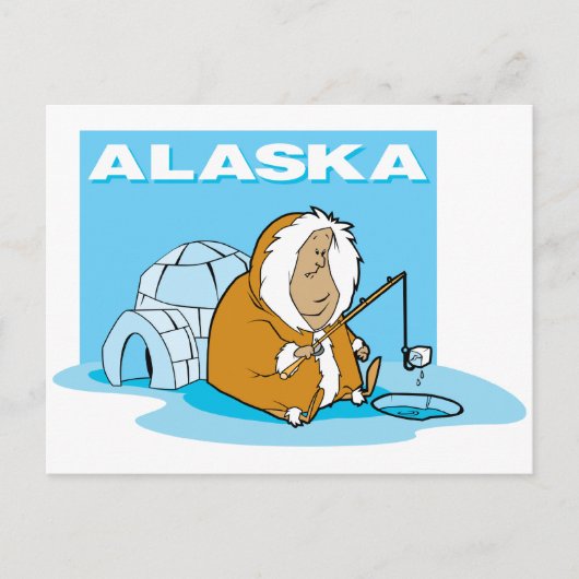 Alaska Fishing Postkarte (Vorderseite)