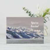Alaska Fjord Glacier Landscape Foto Geburtstag Einladung (Stehend Vorderseite)