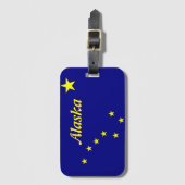 Alaska Flag Gepäckmarke Gepäckanhänger (Vorderseite Vertikal)