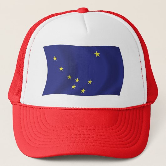 Alaska Flag Hat Truckerkappe (Vorderseite)