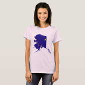 Alaska Flag Karte T-Shirt (Vorne ganz)