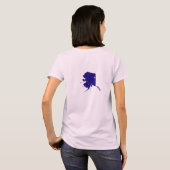 Alaska Flag Karte T-Shirt (Schwarz voll)