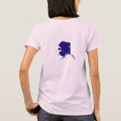 Alaska Flag Karte T-Shirt (Rückseite)