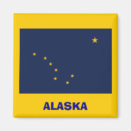 Alaska* Flag Magnet / Alaska Sjunker Magbis