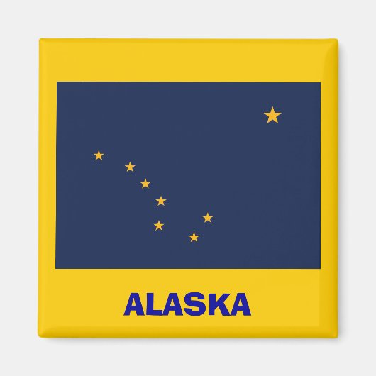 Alaska* Flag Magnet / Alaska Sjunker Magbis (Vorne)