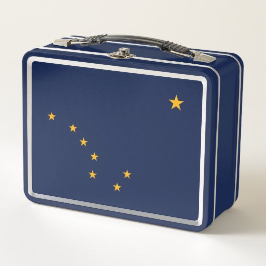 Alaska Flag Metall Brotdose (Vorderseite)