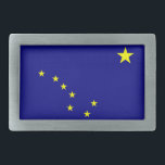 Alaska Flag Rechteckige Gürtelschnalle<br><div class="desc">Alaska-Flagge Rechteckknöchel</div>