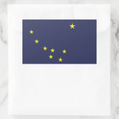 Alaska Flag Rechteckiger Aufkleber (Tasche)
