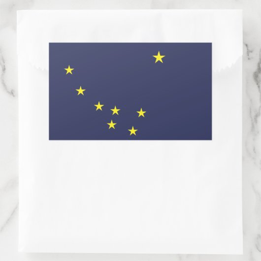 Alaska Flag Rechteckiger Aufkleber (Tasche)