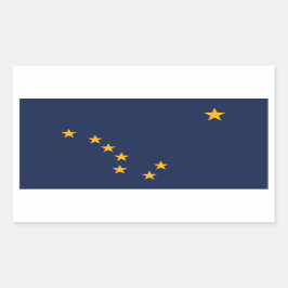 Alaska Flag Rechteckiger Aufkleber