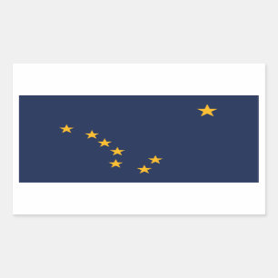 Alaska Flag Rechteckiger Aufkleber