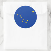 ALASKA FLAG RUNDER AUFKLEBER (Tasche)