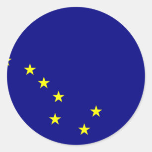 Alaska Flag Runder Aufkleber