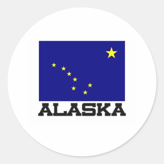 Alaska Flag Runder Aufkleber (Vorderseite)