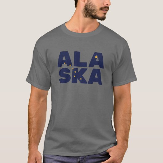 Alaska Flag Text T-Shirt (Vorderseite)