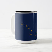 Alaska Flag Zweifarbige Tasse (Vorderseite Links)
