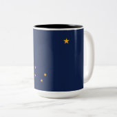 Alaska Flag Zweifarbige Tasse (VorderseiteRechts)