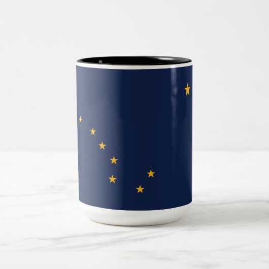 Alaska Flag Zweifarbige Tasse (Mittel)