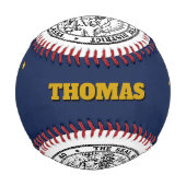 Alaska-Flagge, Alaska, Monogramm/Baseball-Bälle Baseball (Vorderseite)