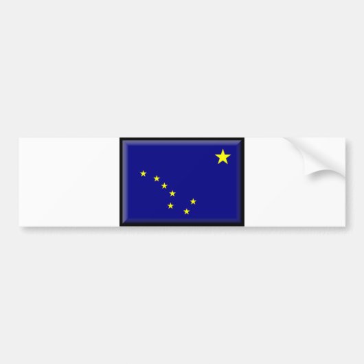 Alaska-Flagge Autoaufkleber (Vorne)