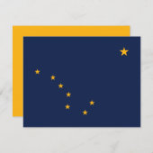 Alaska-Flagge Einladung (Vorne/Hinten)